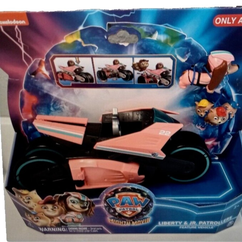 Paw Patrol The Mighty Movie Liberty & Junior Patroller Poms Vehicle Toy